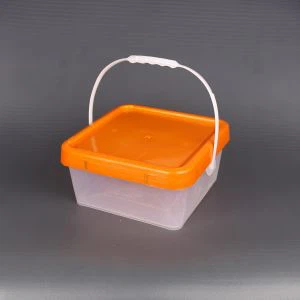 6.0L Műanyag négyzet alakú vödör csomagoló hardver